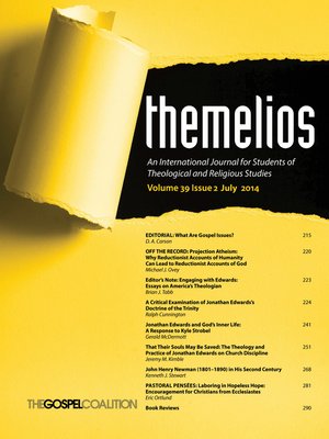 cover image of Themelios, Volume 39, Issue 2